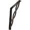 Ekena Millwork Loera Wrought Iron Bracket, (Single center brace), Antiqued Brass 1 1/2"W x 10"D x 12"H BKTM01X10X12SLOABS - alternate 1